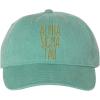 Alpha Sigma Tau AST Mod Pigment Dyed Baseball Cap(Seafoam W/Old Gold Thread Color)