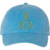 Delta Delta Delta Mod Pigment Dyed Baseball Cap(Royal Caribe W/Light Gold Thread Color)