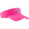Delta Gamma Greek Letter Visor(Neon Pink W/Royal Blue Thread Color)