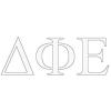 Delta Phi Epsilon DPHIE Greek Letter Window Sticker Decal