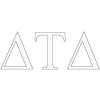 Delta Tau Delta DTD Greek Letter Window Sticker Decal