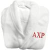 Greekgear Alpha Chi Rho Fraternity Lettered Bathrobe White