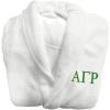 Greekgear Alpha Gamma Rho Fraternity Lettered Bathrobe White(White)
