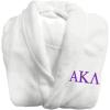 Greekgear Alpha Kappa Lambda Fraternity Lettered Bathrobe White(White)