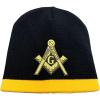 Greekgear Black Knit Beanie w/Mason Shield