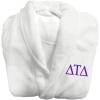 Greekgear Delta Tau Delta DTD Fraternity Lettered Bathrobe White