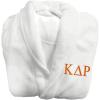 Greekgear Kappa Delta Rho Fraternity Lettered Bathrobe White