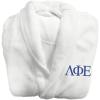 Greekgear Lambda Phi Epsilon Lettered Bathrobe White w/Royal Blue