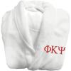 Greekgear Phi Kappa Psi Fraternity Lettered Bathrobe White(White)