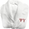 Greekgear Psi Upsilon Fraternity Lettered Bathrobe White