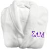 Greekgear Sigma Alpha Mu Fraternity Lettered Bathrobe White(White)