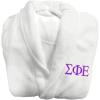 Greekgear Sigma Phi Epsilon Fraternity Lettered Bathrobe White(White)