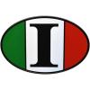 Italy Flag Oval Decal Sticker