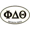 Phi Delta Theta Euro Decal Oval Sticker