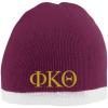 Phi Kappa Theta Two Tone Knit Beanie Maroon/White