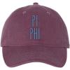 Pi Beta Phi Mod Pigment Dyed Baseball Cap(Vineyard W/Light Blue Thread Color)