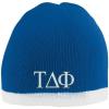Tau Delta Phi Two Tone Knit Beanie Royal/White