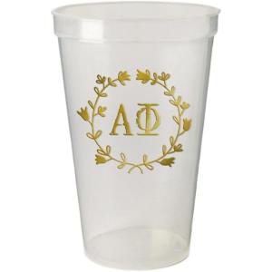 Alpha Phi Greek Wreath Giant Plastic Cup Set of 4