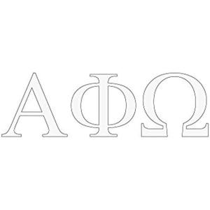 Alpha Phi Omega Greek Letter Window Sticker Decal