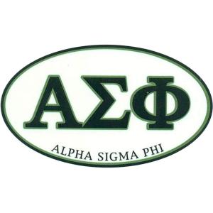 Alpha Sigma Phi Euro Decal Oval Sticker