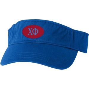 Chi Phi Greek Oval Heavy Visor(Royal Blue W/Royal Blue Thread Color)