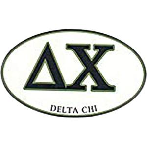 Delta Chi Euro Decal Oval Sticker
