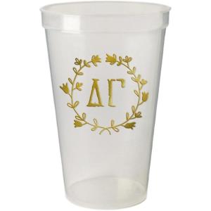 Delta Gamma Greek Wreath Giant Plastic Cup Set of 4