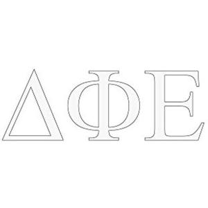 Delta Phi Epsilon DPHIE Greek Letter Window Sticker Decal