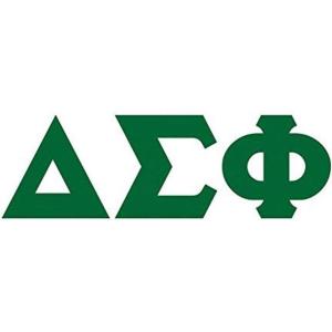Delta Sigma Phi Big Greek Letter Window Sticker Decal 8 Inches Kelly Green(Kelly Green)