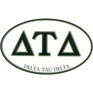 Delta Tau Delta DTD Euro Decal Oval Sticker