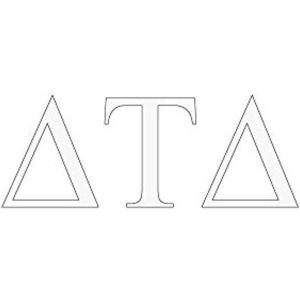 Delta Tau Delta DTD Greek Letter Window Sticker Decal