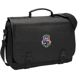 Delta Tau Delta DTD Messenger Briefcase Black(Black)