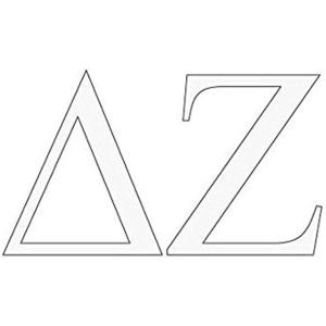 Delta Zeta Greek Letter Window Sticker Decal