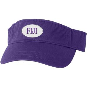 Fiji Greek Oval Heavy Visor(Purple W/Purple Thread Color)