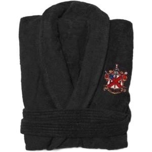 Greekgear Alpha Chi Rho Crest – Shield Bathrobe Black(Black)