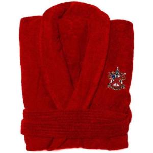 Greekgear Alpha Chi Rho Crest – Shield Bathrobe Black(Red)