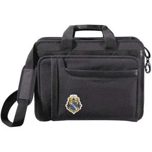 Greekgear Alpha Phi Omega Emblem Briefcase Black(Black)
