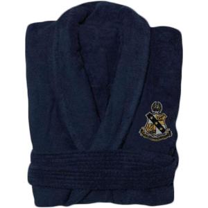 Greekgear Alpha Sigma Phi Bathrobe(Navy Blue)