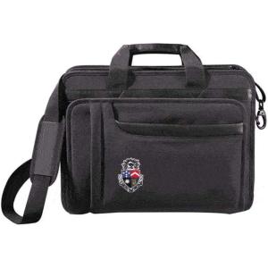 Greekgear Delta Tau Delta Crest – Shield Briefcase Attache Black(Black)