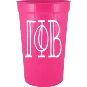 Greekgear Gamma Phi Beta Carson Stadium 22 Oz. Cup (Pack of 4) Pink