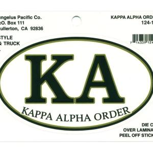 Greekgear Kappa Alpha Euro Decal Oval Sticker Black