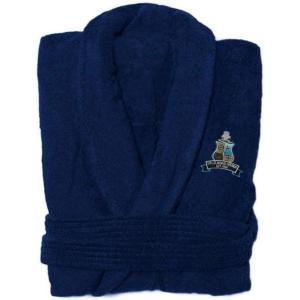 Greekgear Phi Kappa Sigma Crest – Shield Bathrobe Black(Royal Blue)