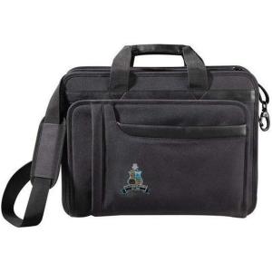Greekgear Phi Kappa Sigma Crest – Shield Briefcase Attache Black(Black)