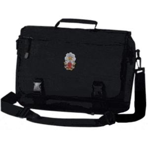 Greekgear Phi Sigma Kappa Emblem Briefcase Black(Black)