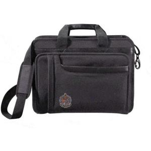 Greekgear Sigma Alpha Epsilon Crest – Shield Briefcase Attache Black(Black)