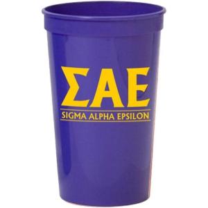 Greekgear Sigma Alpha Epsilon SAE Big Classic Line Stadium Cup Set of 4