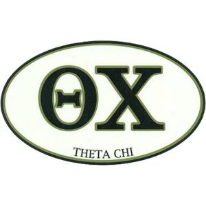 Greekgear Theta Chi Euro Decal Oval Sticker