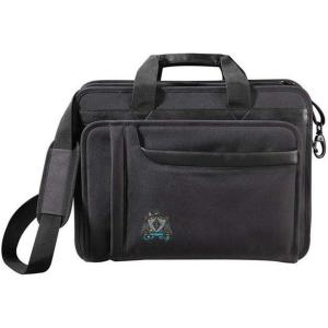 Greekgear Zeta Beta Tau Crest – Shield Briefcase Attache Black(Black)
