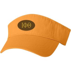 Iota Phi Theta Greek Oval Heavy Visor(Light Gold W/Light Gold Thread)