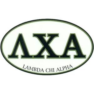 Lambda Chi Alpha Euro Decal Oval Sticker